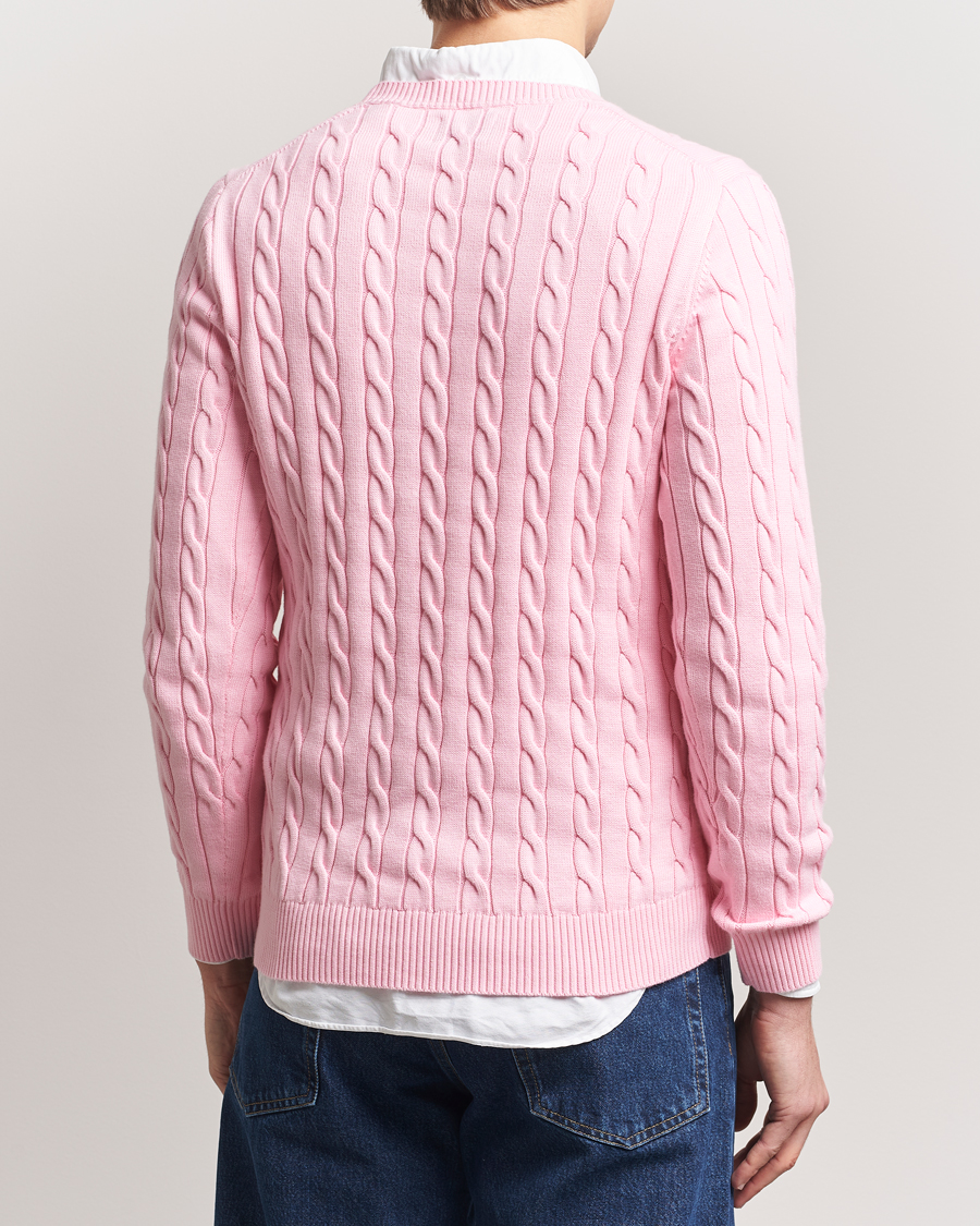 Homme | Pulls Et Tricots | GANT | Cotton Cable Crew Neck Pullover California Pink