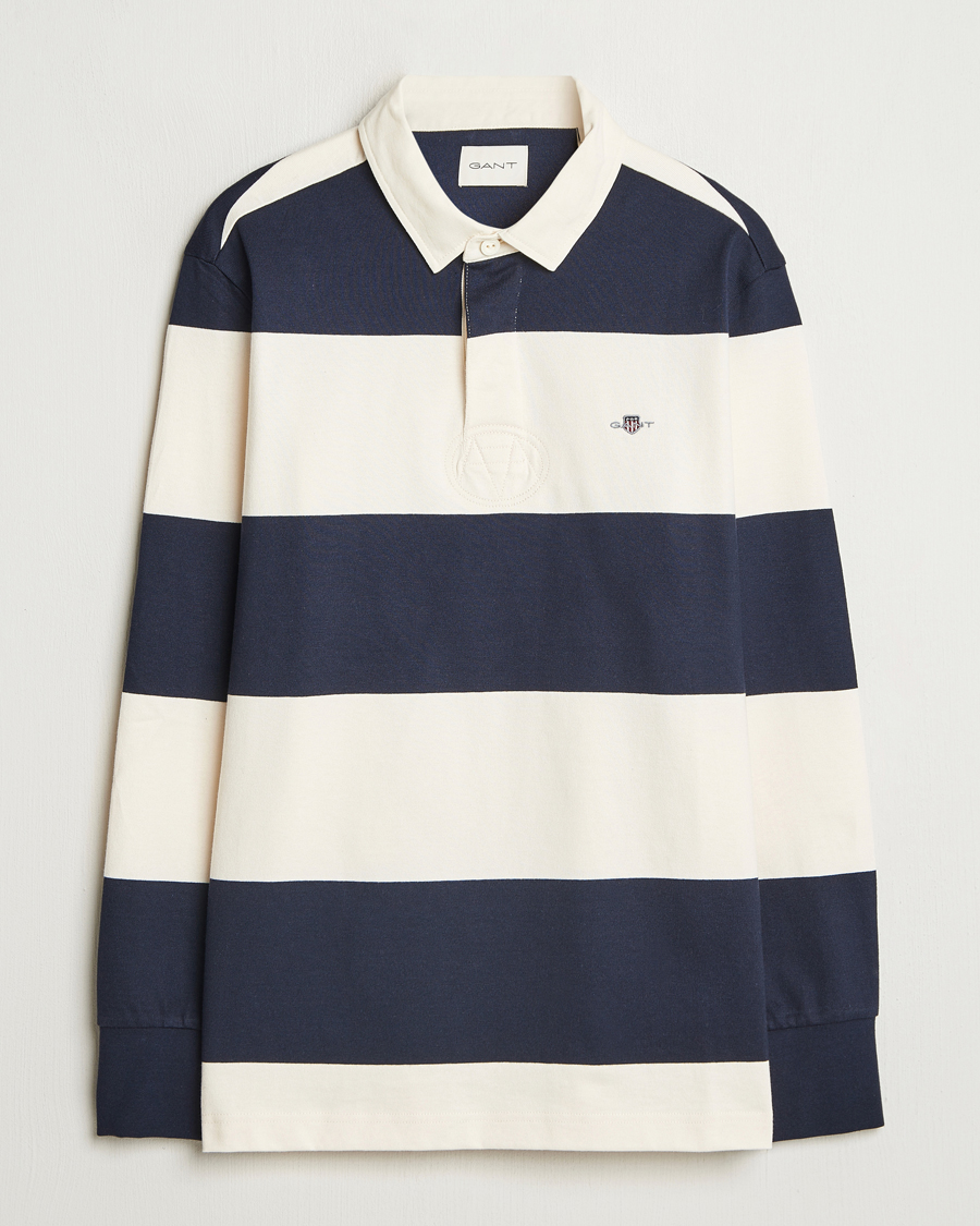 Homme | Pulls Et Tricots | GANT | Barstriped Rugger Evening Blue
