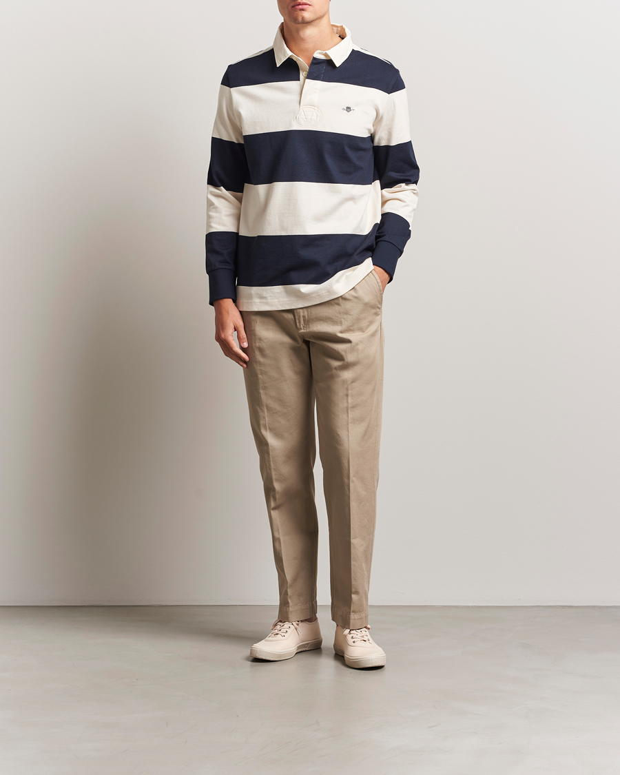 Homme | Pulls Et Tricots | GANT | Barstriped Rugger Evening Blue
