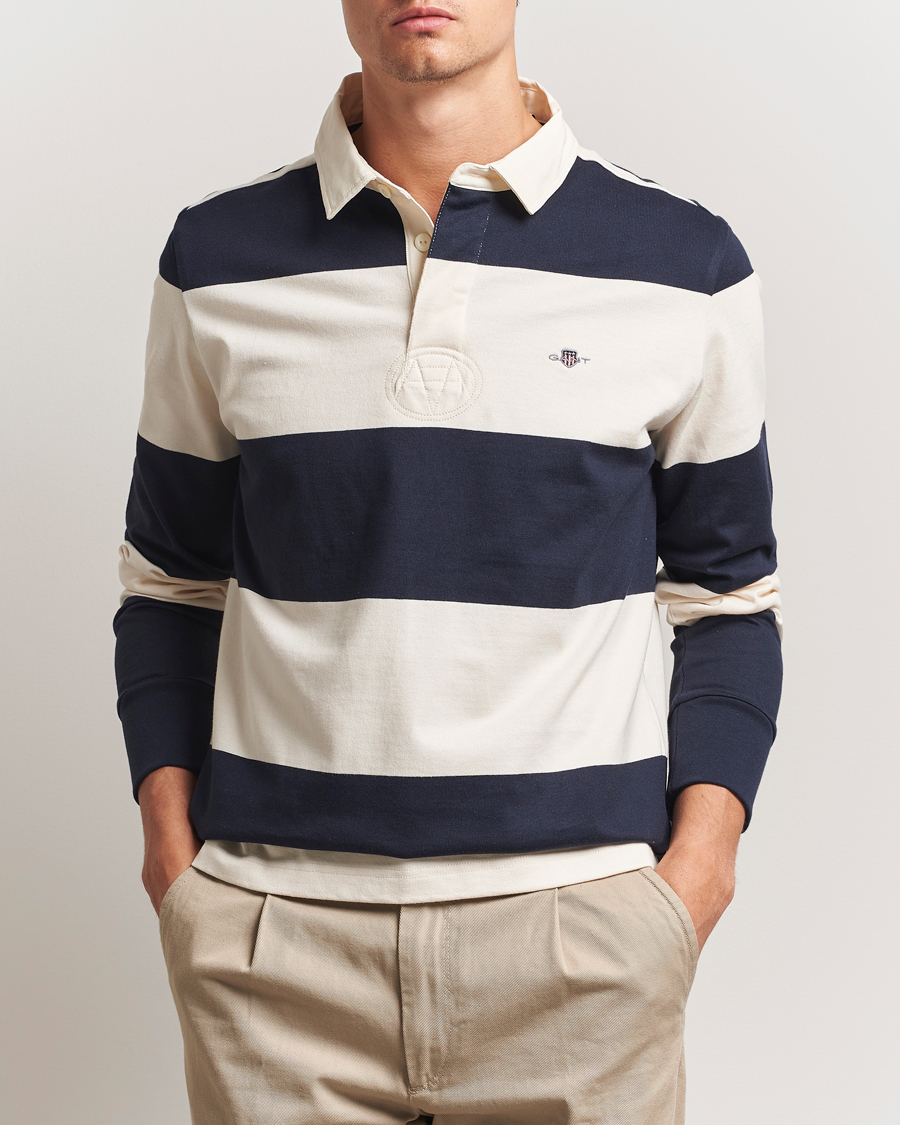 Homme | Pulls Et Tricots | GANT | Barstriped Rugger Evening Blue