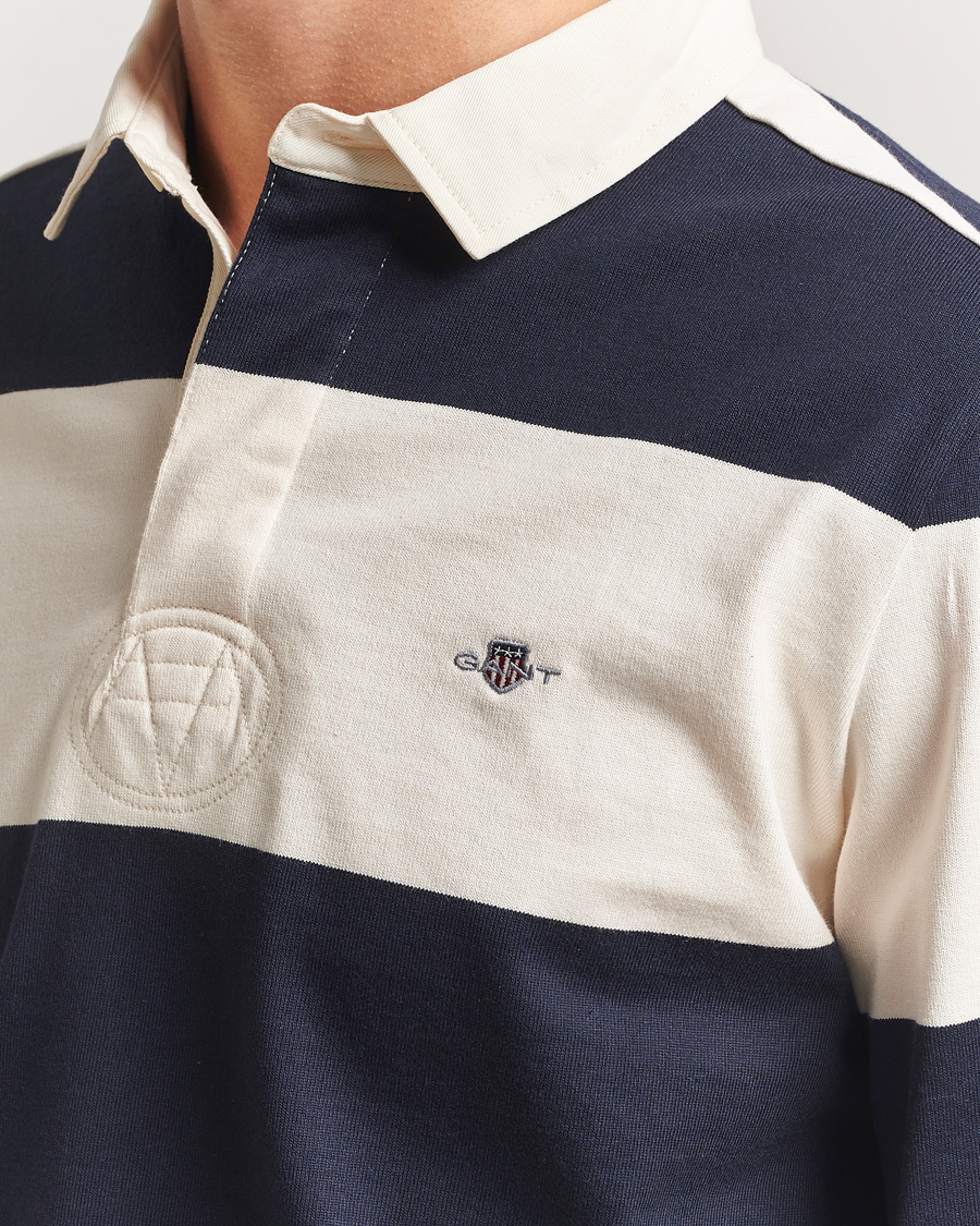 Homme | Pulls Et Tricots | GANT | Barstriped Rugger Evening Blue