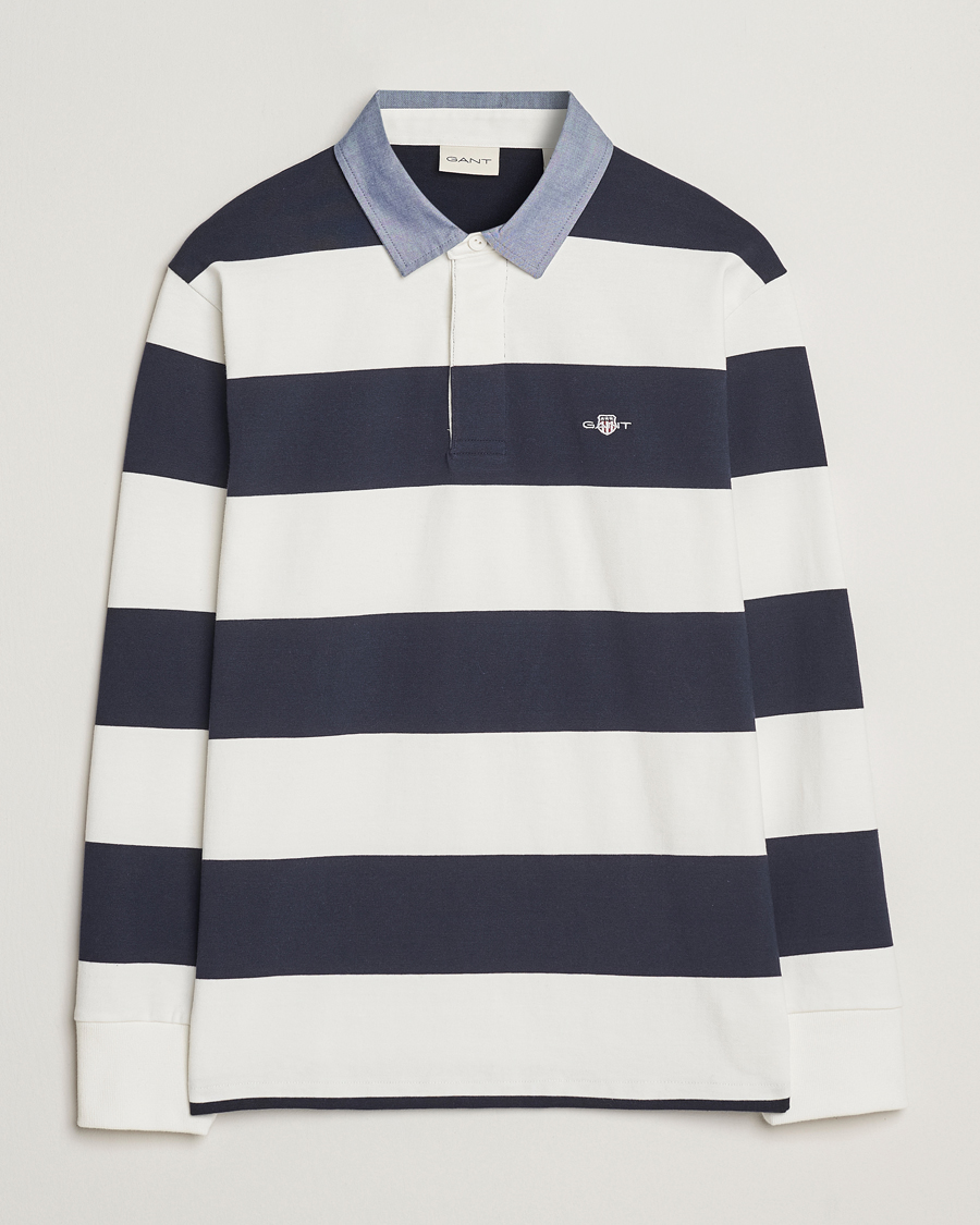 Homme | Pulls Et Tricots | Gant | Chambray Barstriped Rugger Eggshell