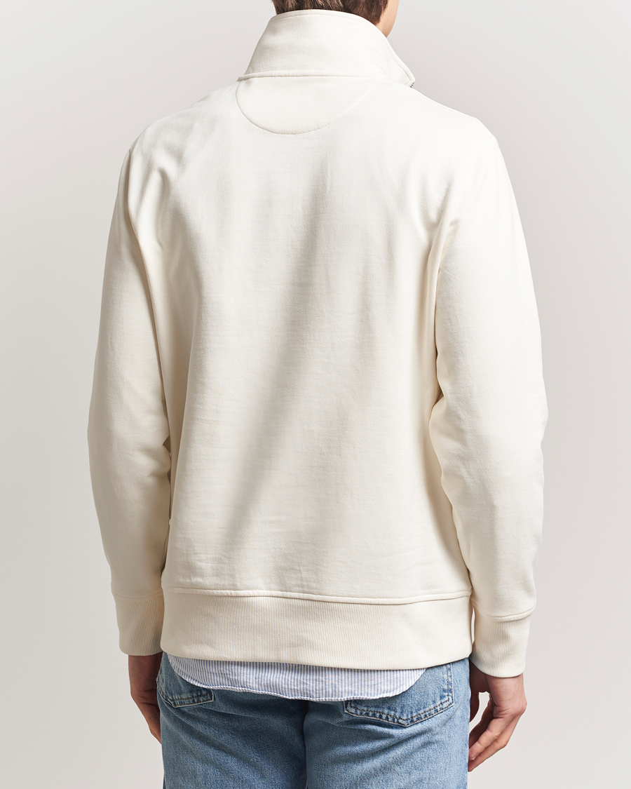 Homme | Pulls Et Tricots | GANT | Script Graphic Half Zip Sweater Cream