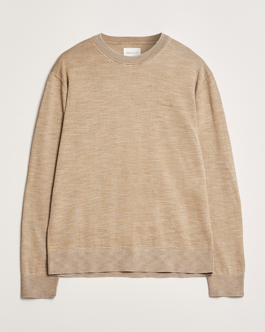 Homme | Pulls Et Tricots | GANT | Sunfaded Crew Neck Sweater Dry Sand