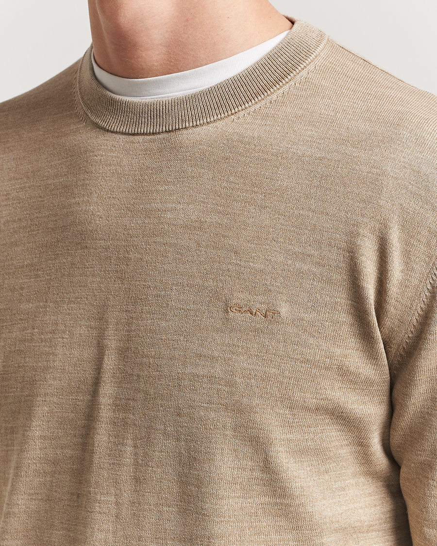 Homme | Pulls Et Tricots | GANT | Sunfaded Crew Neck Sweater Dry Sand