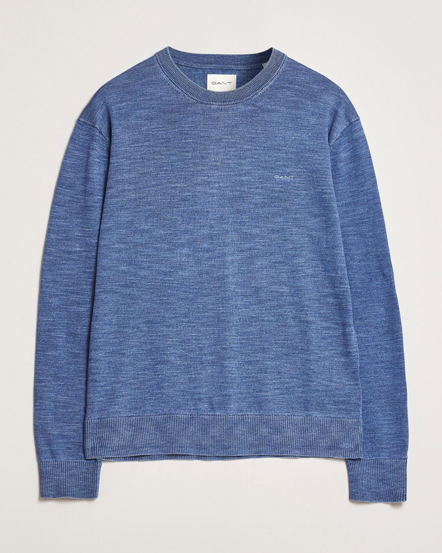 Homme | Pulls Et Tricots | GANT | Sunfaded Crew Neck Sweater Persian Blue