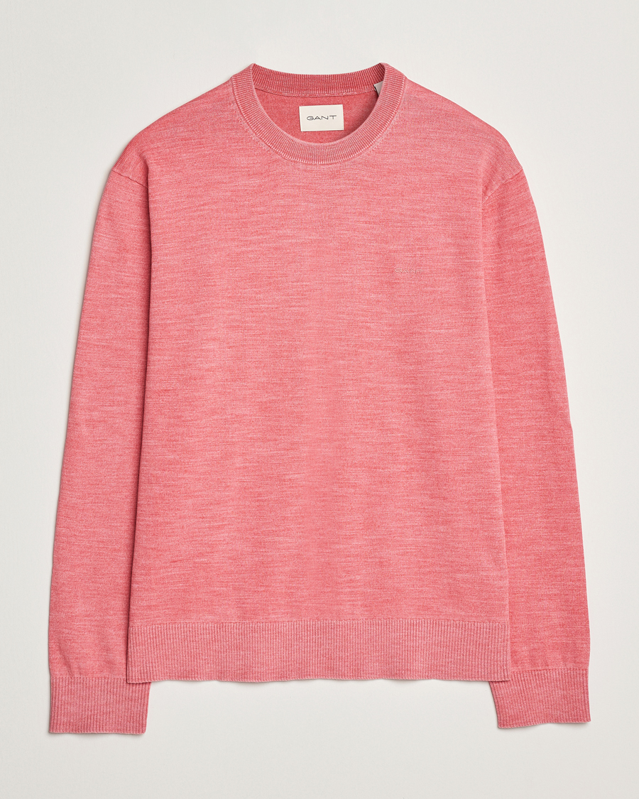 Homme | Pulls Et Tricots | GANT | Sunfaded Crew Neck Sweater Watermelon Red