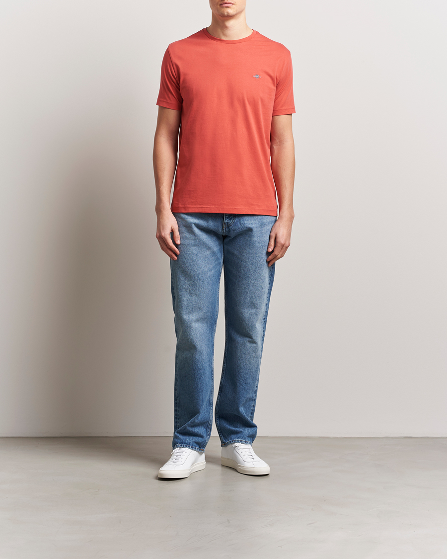 Homme | T-shirts | GANT | The Original T-Shirt Brick Red