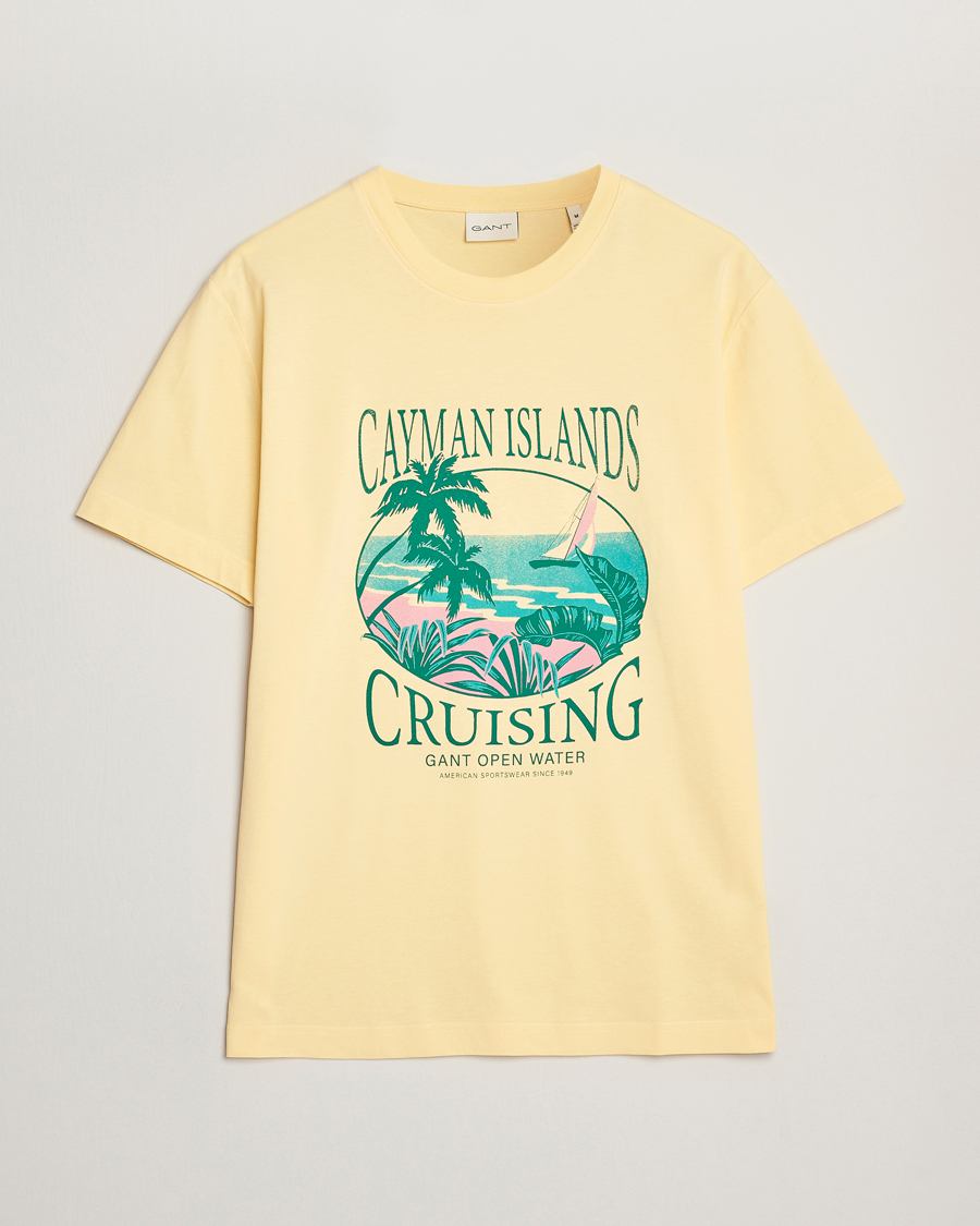 Homme | T-shirts | GANT | Printed T-Shirt Dusty Yellow