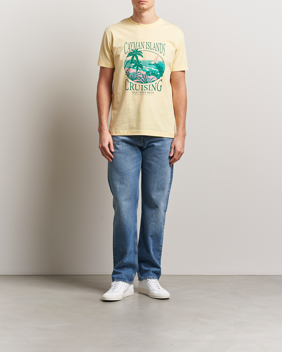 Homme | T-shirts | GANT | Printed T-Shirt Dusty Yellow