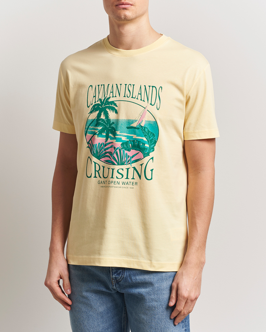 Homme | T-shirts | GANT | Printed T-Shirt Dusty Yellow