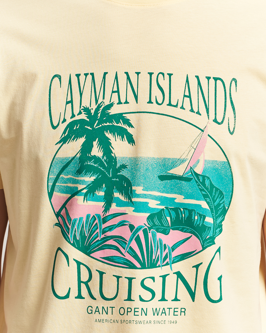 Homme | T-shirts | GANT | Printed T-Shirt Dusty Yellow