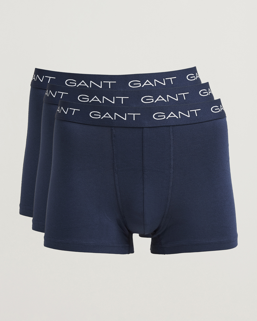 Homme | Sous-Vêtements Et Chaussettes | GANT | 3-Pack Trunks Marine