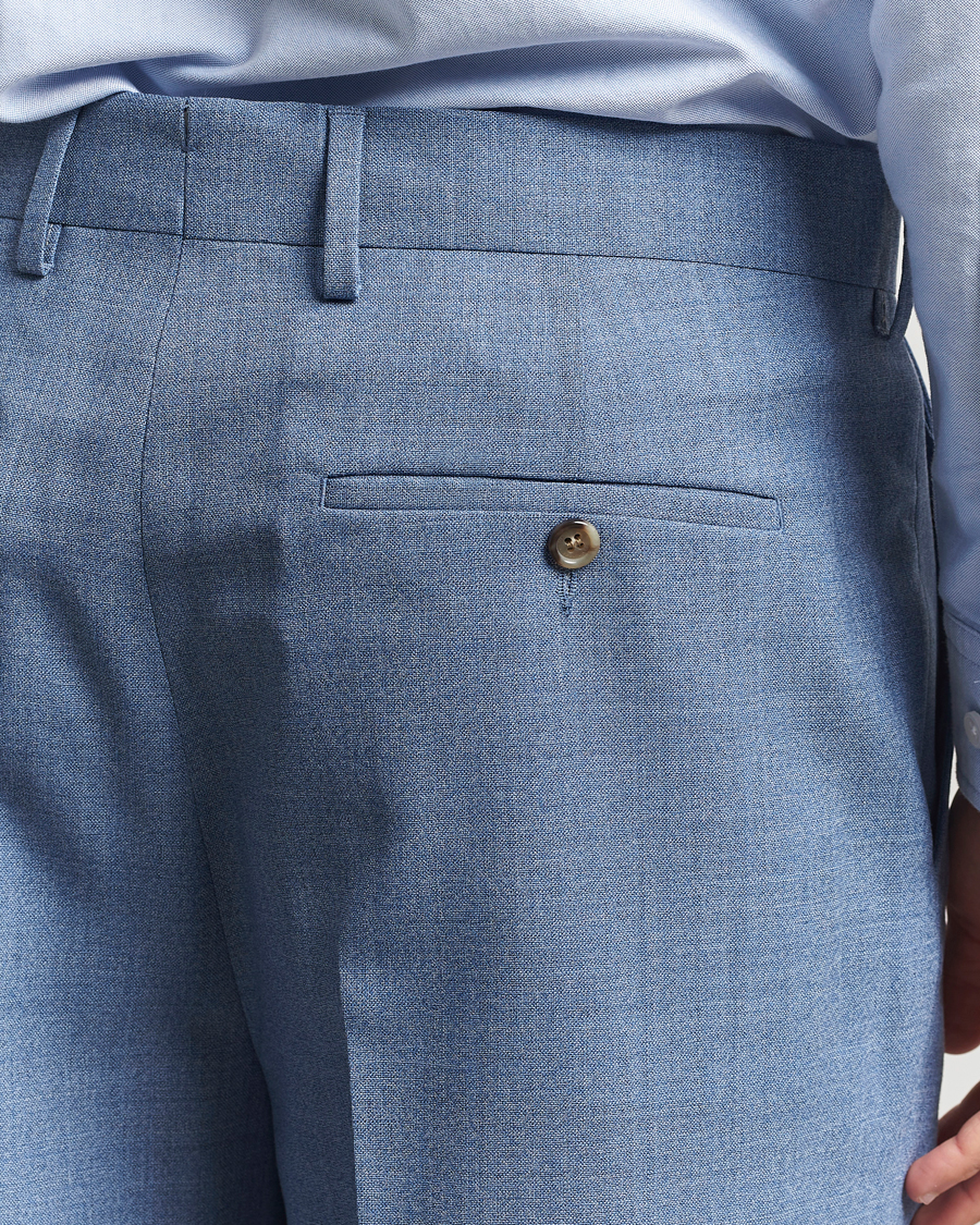 Homme | Pantalons | GANT | Mouline Wool Suit Trousers Salty Sea