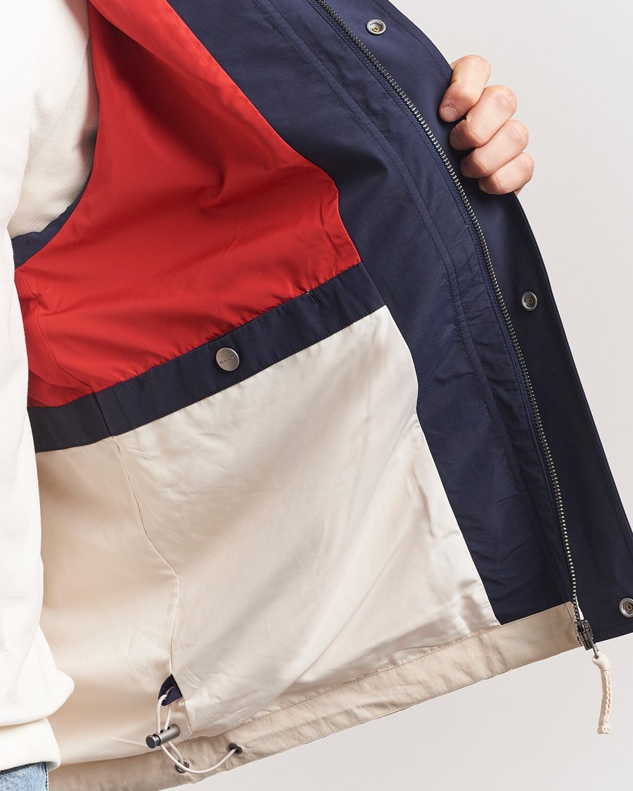 Homme | Manteaux Et Vestes | GANT | Blocked Windshielder Jacket Classic Blue