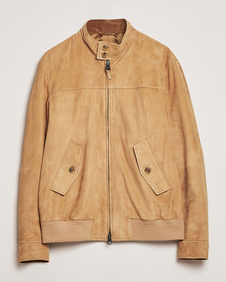 Homme | Manteaux Et Vestes | GANT | Suede Harrington Jacket Warm Khaki