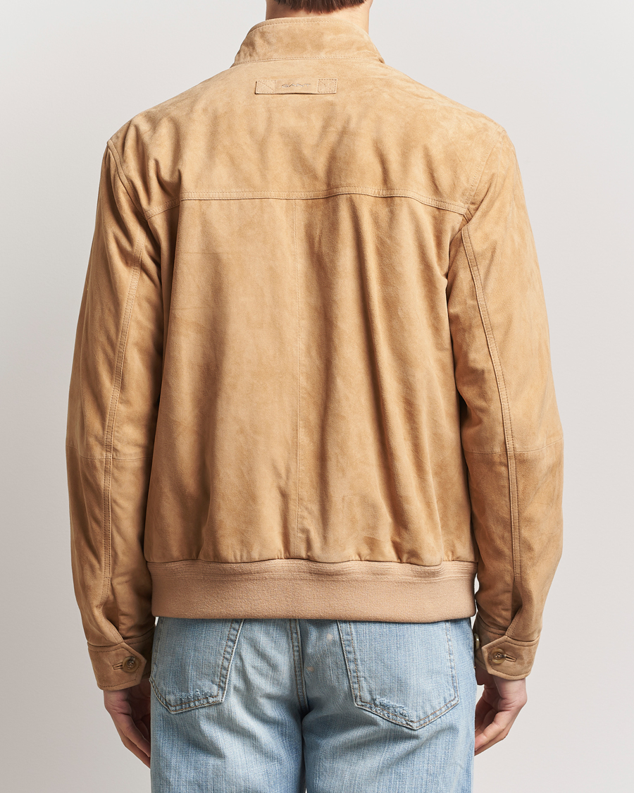 Homme | Manteaux Et Vestes | GANT | Suede Harrington Jacket Warm Khaki