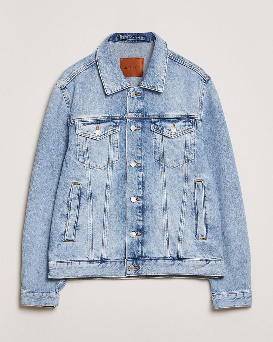 Homme | Manteaux Et Vestes | GANT | Denim Jacket Light Blue Vintage