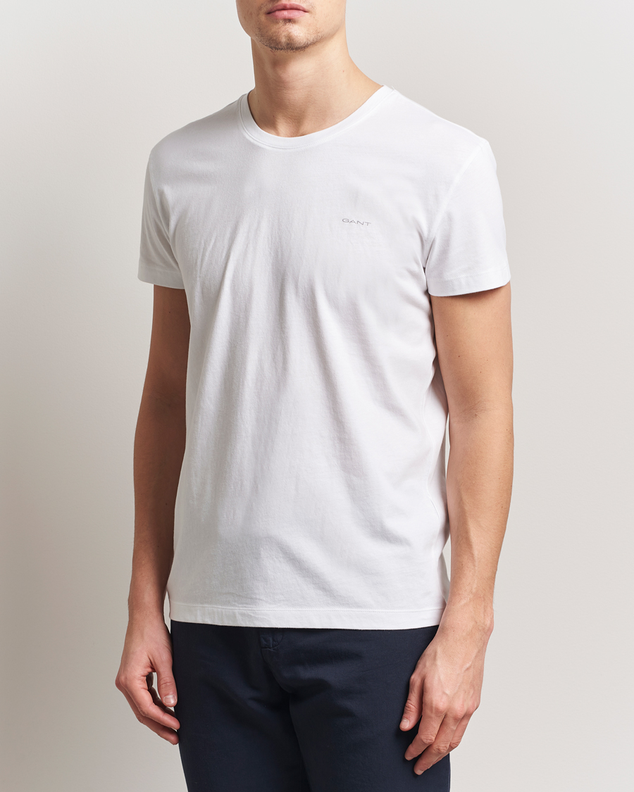 Homme | T-shirts | Gant | 2-Pack Crew Neck T-Shirt Black/White