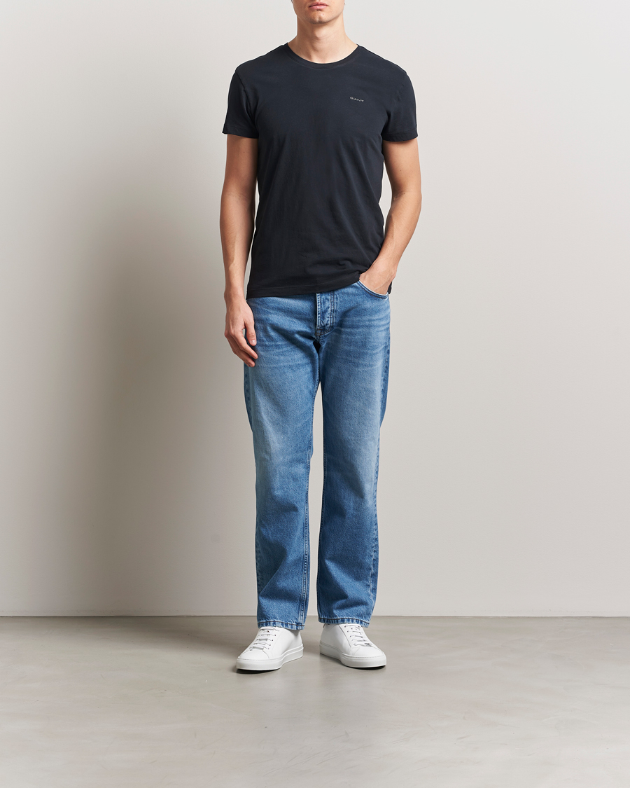 Homme | T-shirts | Gant | 2-Pack Crew Neck T-Shirt Black