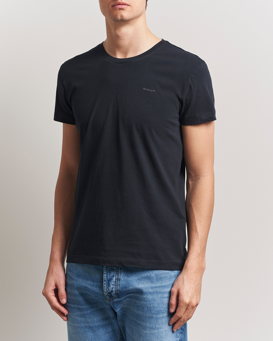 Homme | T-shirts | Gant | 2-Pack Crew Neck T-Shirt Black
