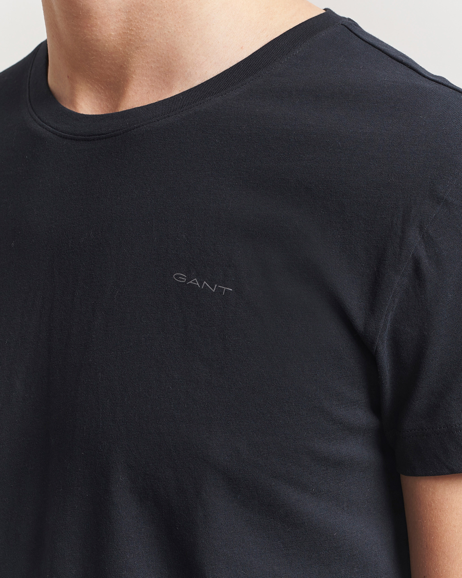 Homme | T-shirts | Gant | 2-Pack Crew Neck T-Shirt Black