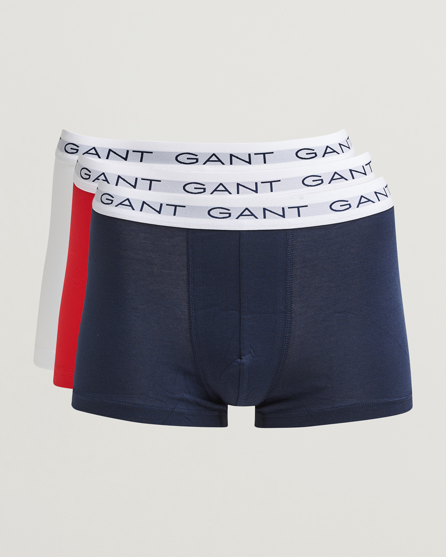 Homme | Sous-Vêtements Et Chaussettes | GANT | 3-Pack Trunks Blue/Red/White
