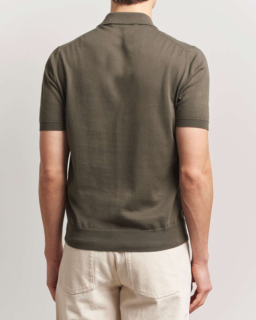 Homme | Polos | Altea | Short Sleeve Cotton Polo Military