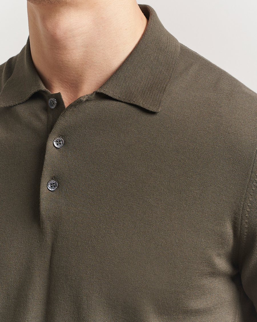 Homme | Polos | Altea | Short Sleeve Cotton Polo Military