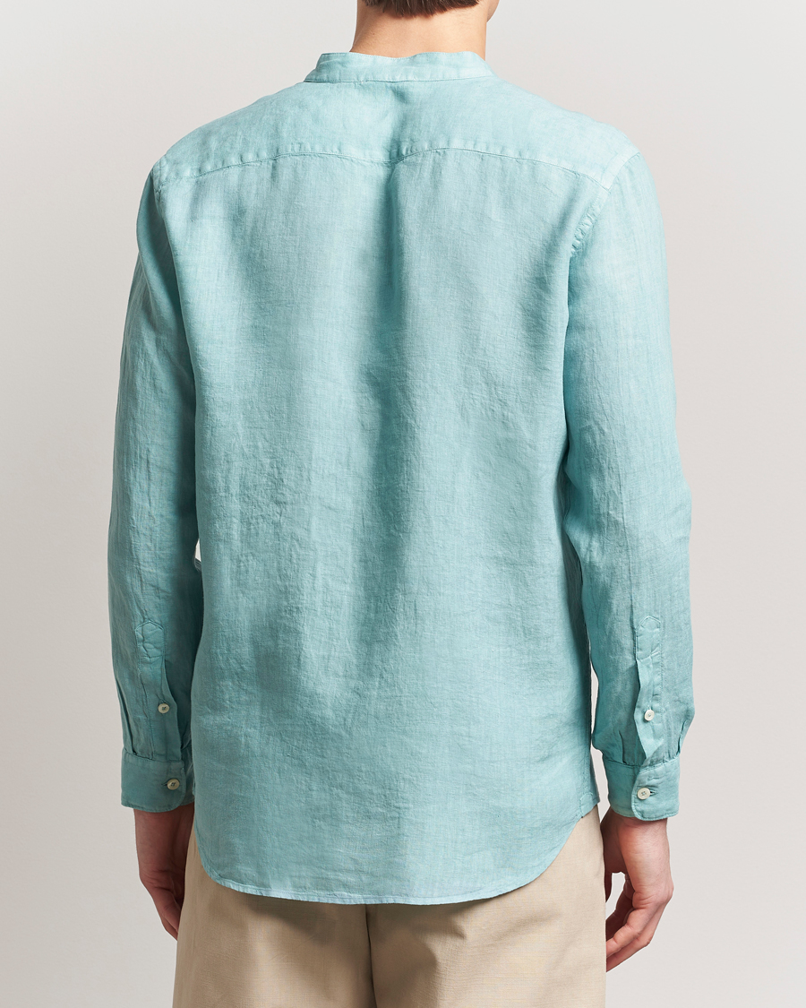 Homme | Chemises | Altea | Linen Guru Collar Shirt Azzurro