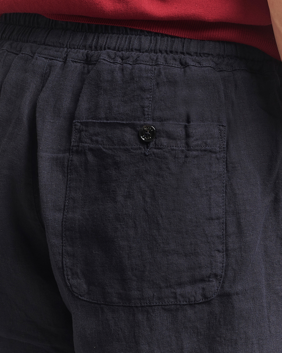 Homme | Shorts | Altea | Linen Drawstring Shorts Navy