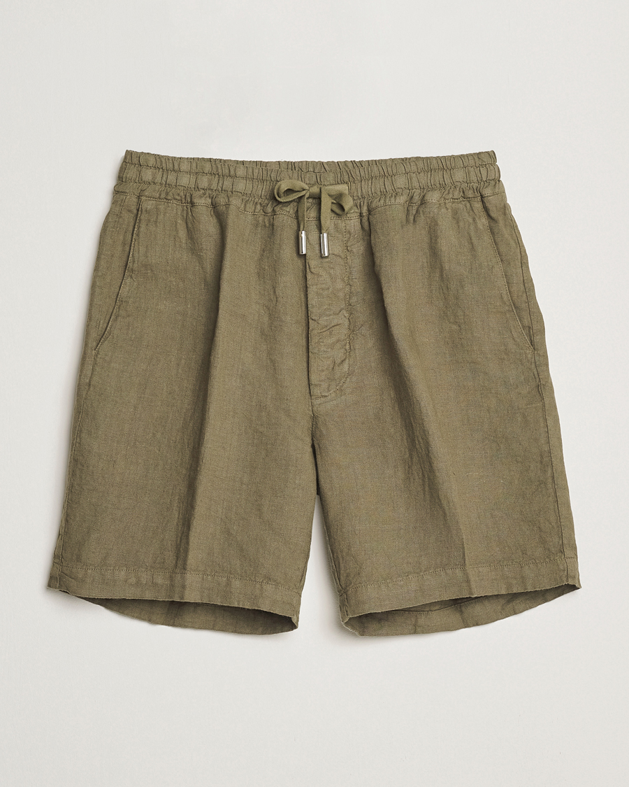 Homme | Shorts | Altea | Linen Drawstring Shorts Military