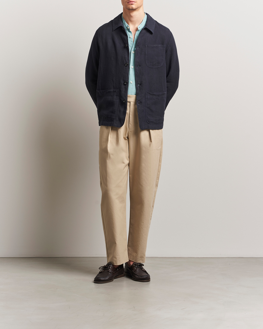 Homme | Manteaux Et Vestes | Altea | Linen Chore Jacket Navy