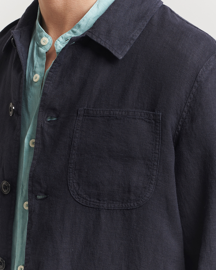 Homme | Manteaux Et Vestes | Altea | Linen Chore Jacket Navy