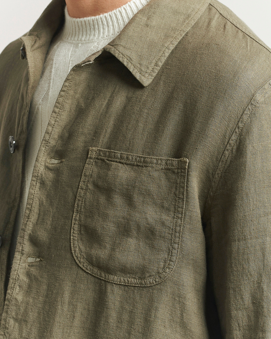 Homme | Manteaux Et Vestes | Altea | Linen Chore Jacket Military