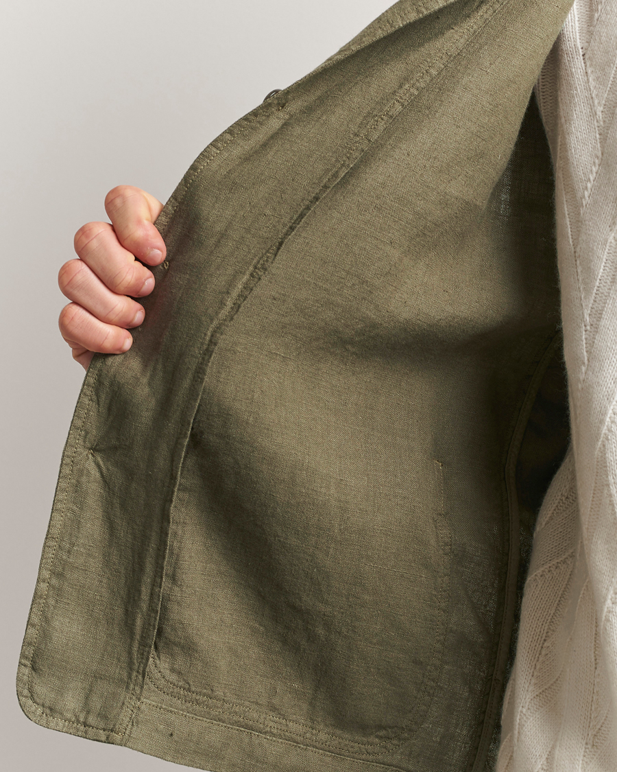 Homme | Manteaux Et Vestes | Altea | Linen Chore Jacket Military