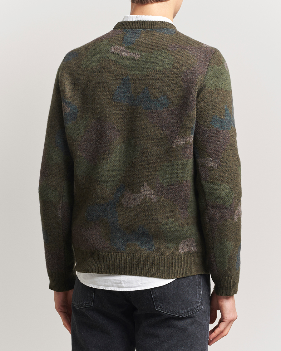 Homme | Pulls Et Tricots | Woolrich | Lambswool Crewneck by Todd Snyder Green Camo