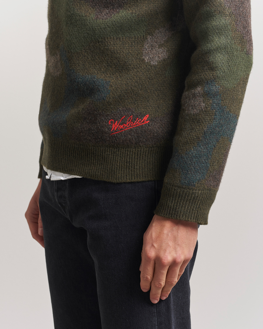 Homme | Pulls Et Tricots | Woolrich | Lambswool Crewneck by Todd Snyder Green Camo