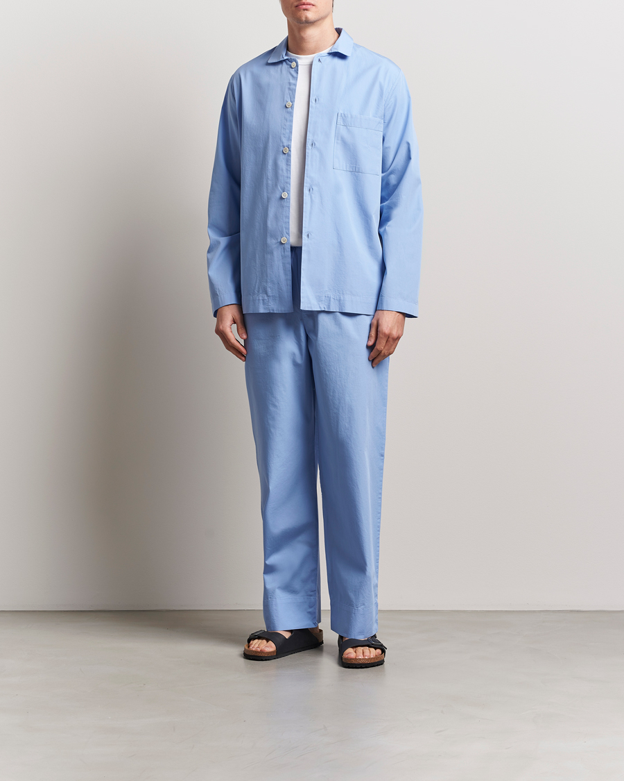 Homme | Peignoirs Et Pyjamas | Tekla | Poplin Pyjama Pants Cornflower Blue