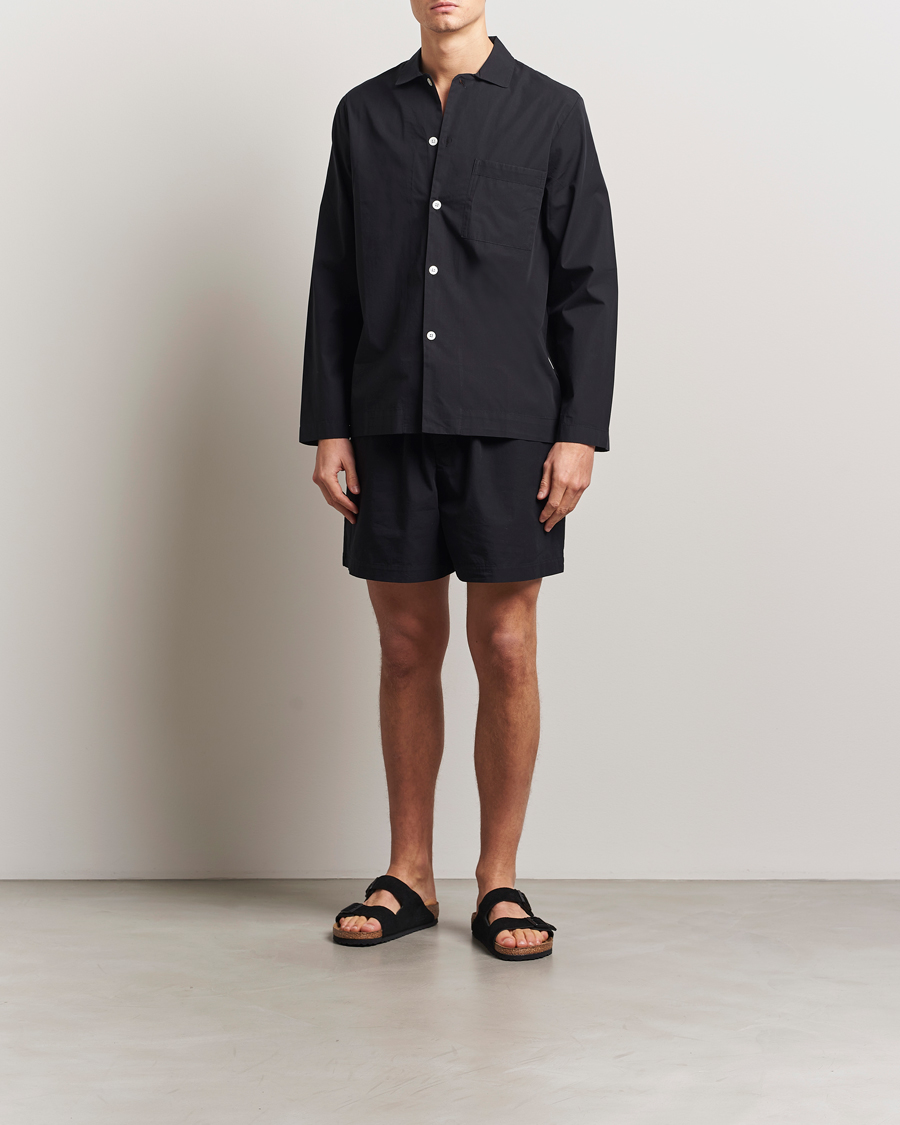 Homme | Peignoirs Et Pyjamas | Tekla | Poplin Pyjama Shorts All Black