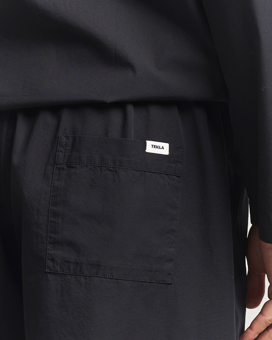 Homme | Peignoirs Et Pyjamas | Tekla | Poplin Pyjama Shorts All Black