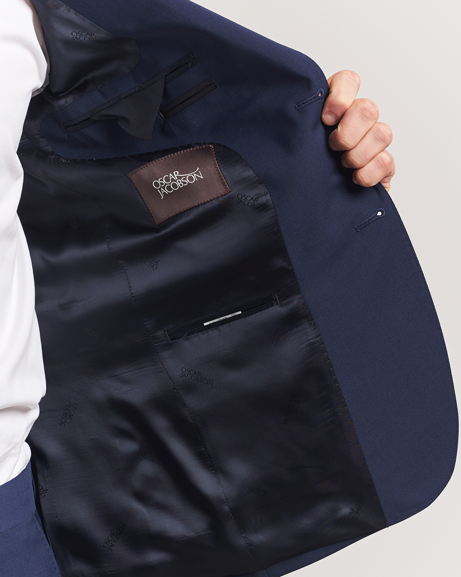 Homme | Blazers | Oscar Jacobson | Ego Wool Blend Blazer Navy