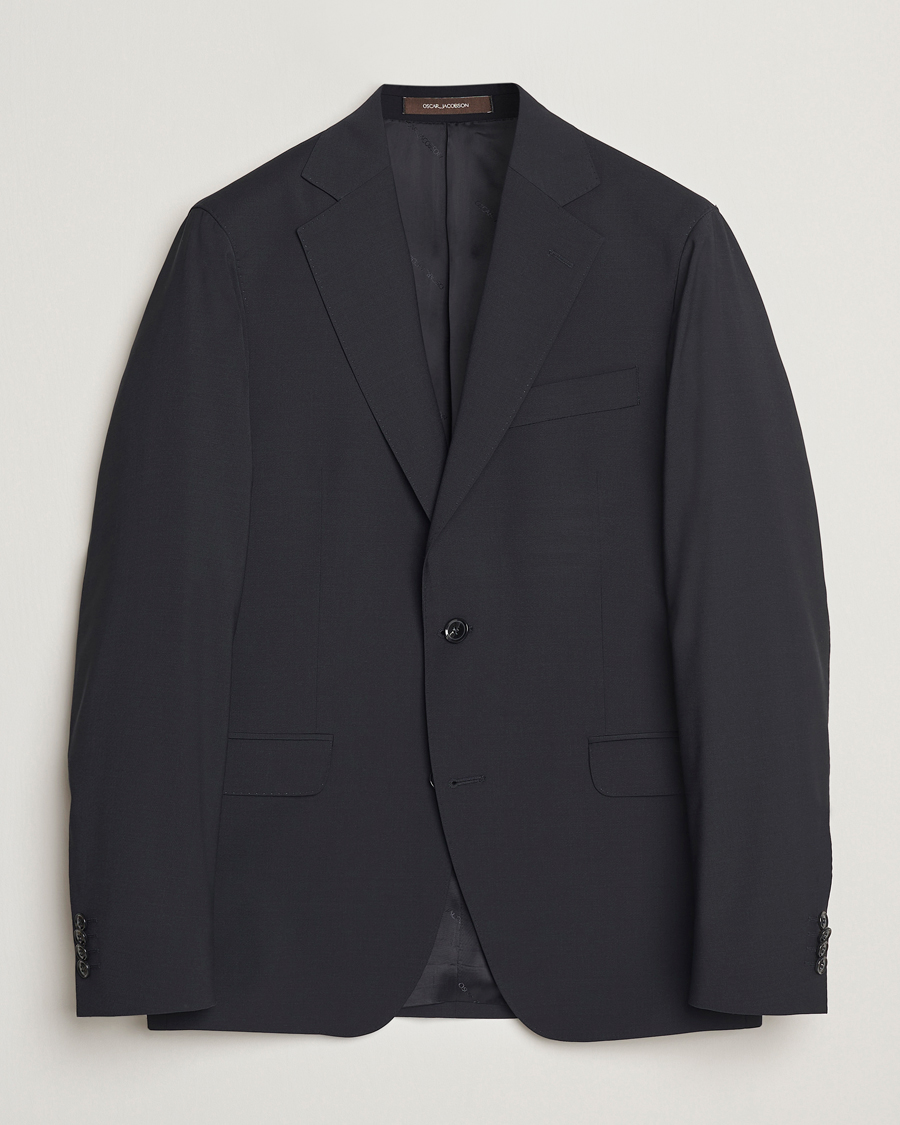 Homme | Blazers | Oscar Jacobson | Ego Wool Blend Blazer Black