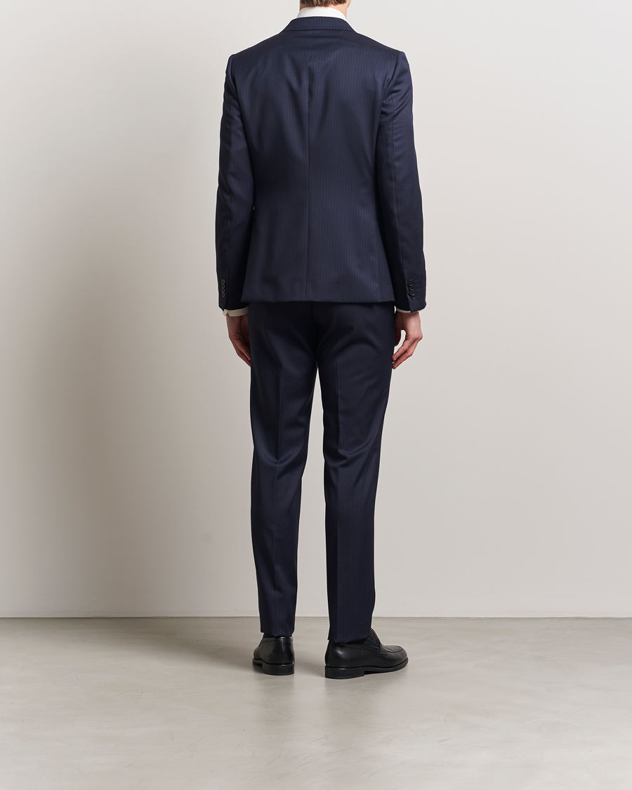 Homme | Costumes | Zegna | Tailored Wool Suit Navy Stripe