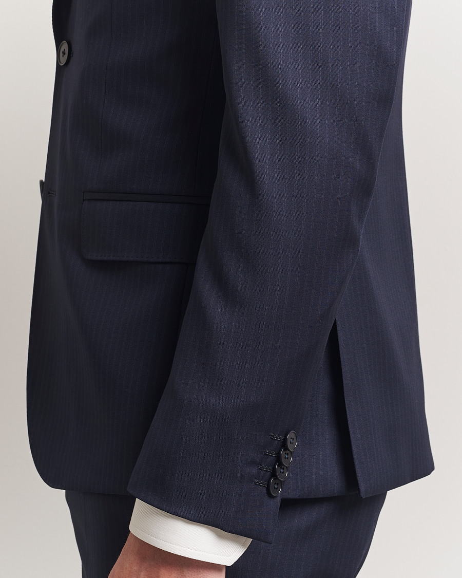 Homme | Costumes | Zegna | Tailored Wool Suit Navy Stripe