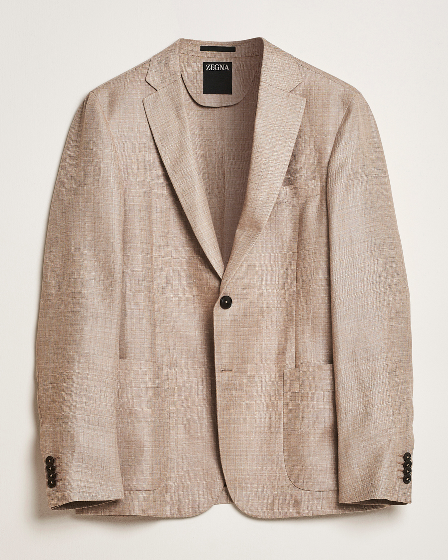 Homme | Blazers | Zegna | Unconstructed Wool/Linen Blazer Beige