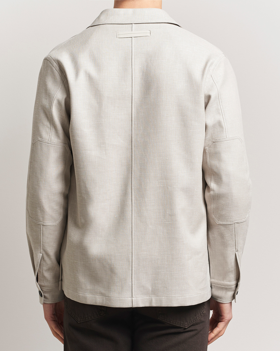 Homme | Chemises | Zegna | Wool/Linen Shirt Jacket Beige