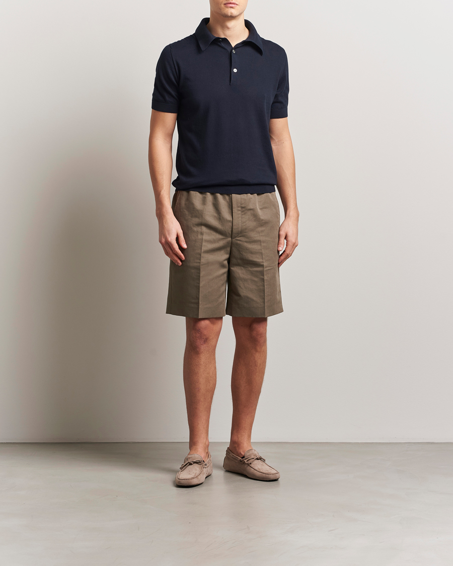 Homme | Pulls Et Tricots | Zegna | Premium Cotton Knitted Polo Navy