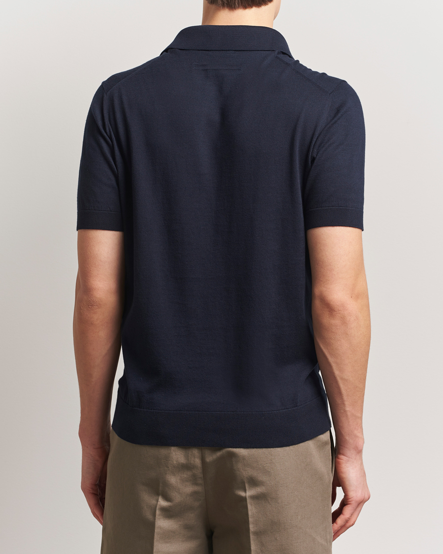 Homme | Pulls Et Tricots | Zegna | Premium Cotton Knitted Polo Navy