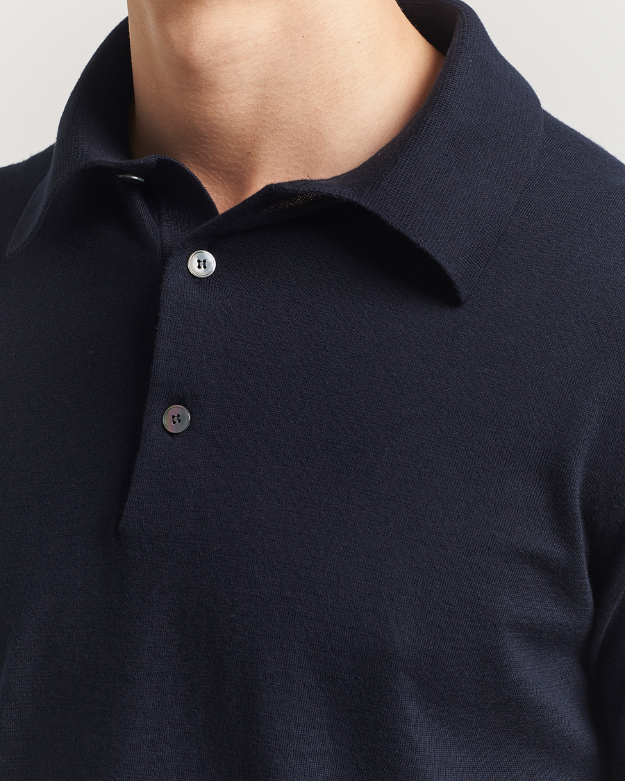 Homme | Pulls Et Tricots | Zegna | Premium Cotton Knitted Polo Navy